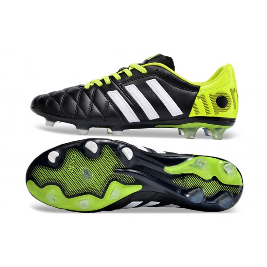 Cheap Adidas Adipure 11 PRO X PD25 TRX FG White/Black/Yellow/Green Soccer Shoes Sale