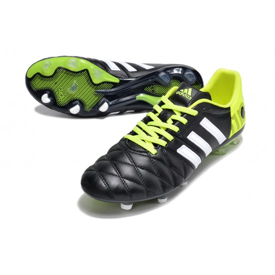 Cheap Adidas Adipure 11 PRO X PD25 TRX FG White/Black/Yellow/Green Soccer Shoes Sale