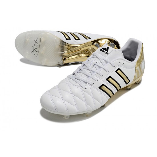 Cheap Adidas Adipure 11 PRO X PD25 TRX FG White/Gold/Black Soccer Shoes Sale