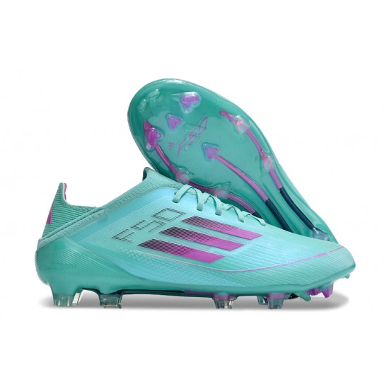 Cheap Adidas F50 FG Soccer Shoes Green Purple Sale