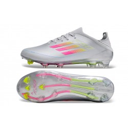 Adidas F50 FG Soccer Shoes Silver Purple Green