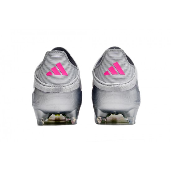 Cheap Adidas F50 FG Soccer Shoes Silver Purple Green Sale