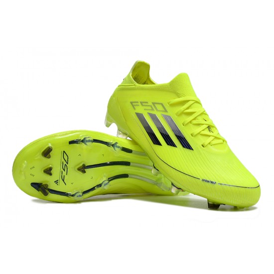 Cheap Adidas F50 FG Soccer Shoes Yellow Black Sale