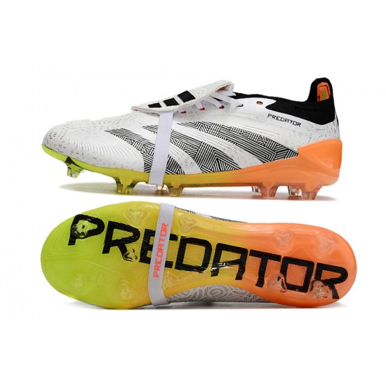 Cheap Adidas Predator Accuracy FG Boost Soccer Shoes Black White Yellow Sale