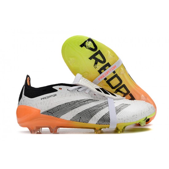 Cheap Adidas Predator Accuracy FG Boost Soccer Shoes Black White Yellow Sale