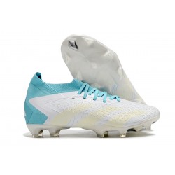 Adidas Predator Accuracy FG Boost Soccer Shoes White Ltblue 