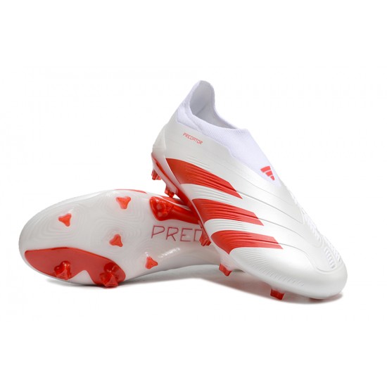 Cheap Adidas Predator Accuracy FG Boost Soccer Shoes White Red Sale