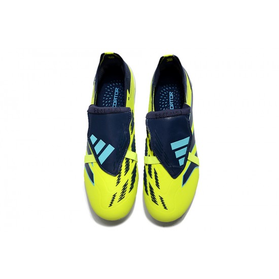 Cheap Adidas Predator Accuracy FG Boost Soccer Shoes Yellow Deep Blue Sale