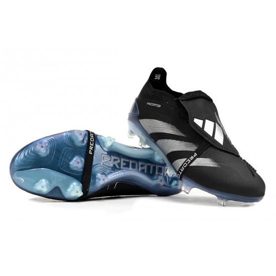 Cheap Adidas Predator Accuracy FG Low Soccer Shoes Black Silver Blue Sale