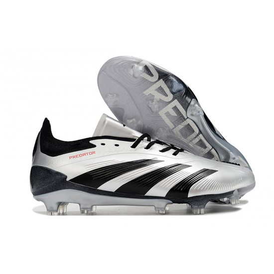 Cheap Adidas Predator Accuracy FG Low Soccer Shoes Black Silver Sale