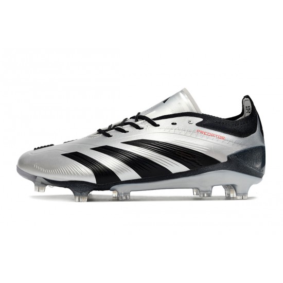 Cheap Adidas Predator Accuracy FG Low Soccer Shoes Black Silver Sale