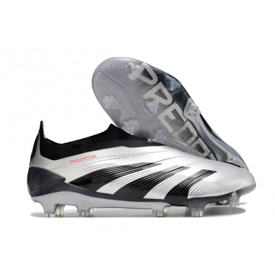 Cheap Adidas Predator Accuracy FG Low Soccer Shoes Silver Black Sale