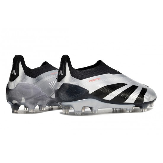 Cheap Adidas Predator Accuracy FG Low Soccer Shoes Silver Black Sale