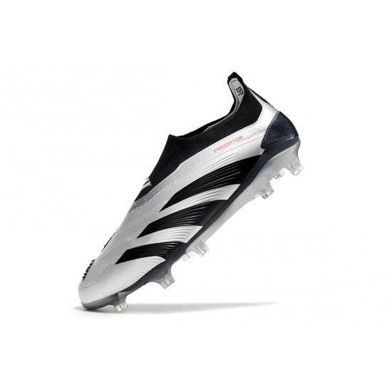 Cheap Adidas Predator Accuracy FG Low Soccer Shoes Silver Black Sale