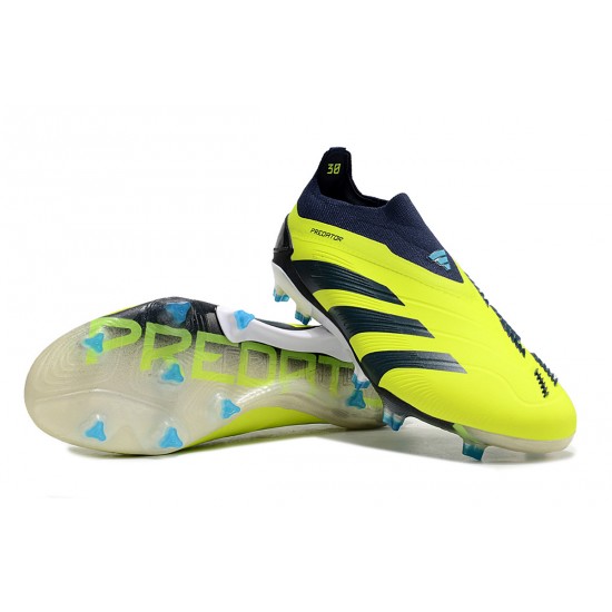 Cheap Adidas Predator Accuracy FG Low Soccer Shoes Yellow Blue Sale