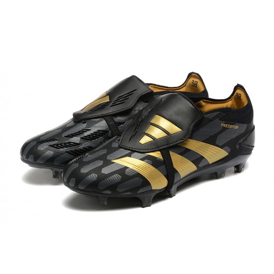 Cheap Adidas Predator Accuracy FG Soccer Shoes Black Gold Sale