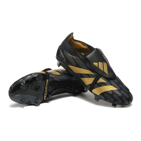 Cheap Adidas Predator Accuracy FG Soccer Shoes Black Gold Sale