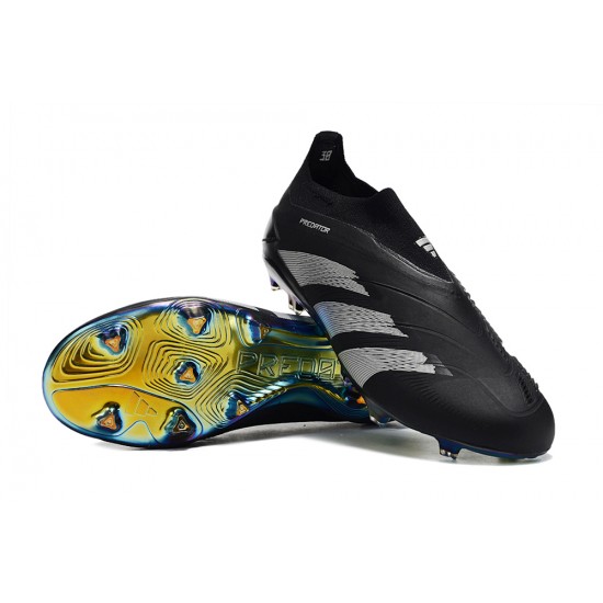 Cheap Adidas Predator Accuracy FG Soccer Shoes Black Grey Sale