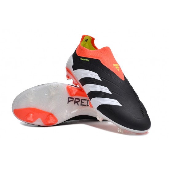 Cheap Adidas Predator Accuracy FG Soccer Shoes Black White Orange Sale