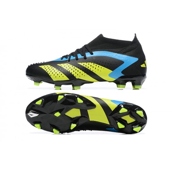 Cheap Adidas Predator Accuracy FG Soccer Shoes Black Yellow Blue Sale