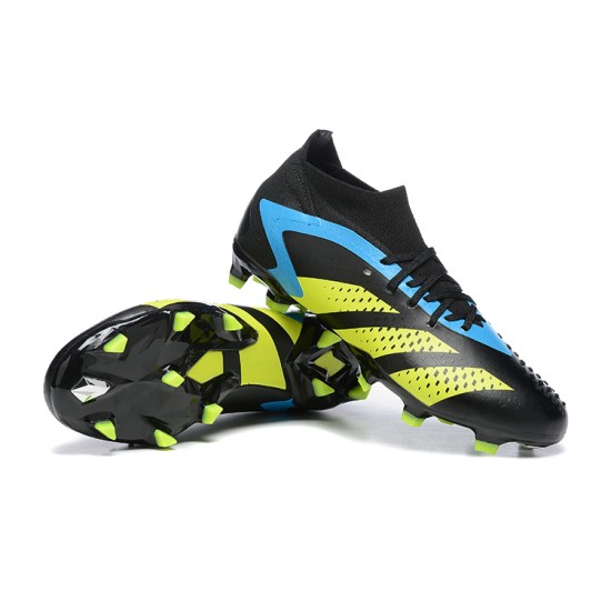 Cheap Adidas Predator Accuracy FG Soccer Shoes Black Yellow Blue Sale