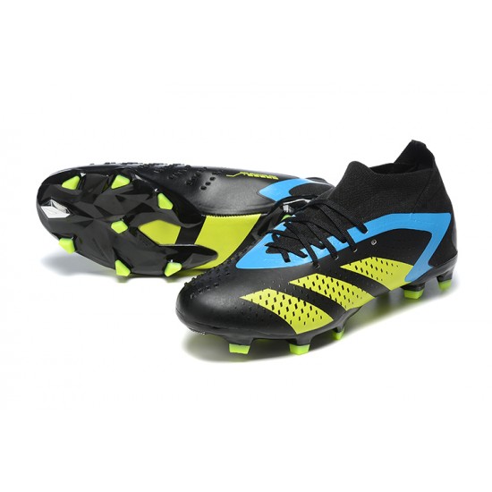 Cheap Adidas Predator Accuracy FG Soccer Shoes Black Yellow Blue Sale