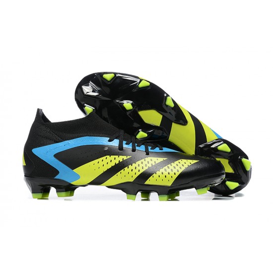 Cheap Adidas Predator Accuracy FG Soccer Shoes Black Yellow Blue Sale