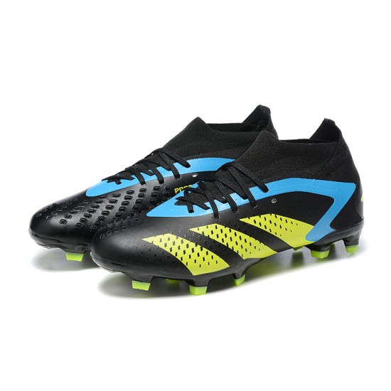 Cheap Adidas Predator Accuracy FG Soccer Shoes Black Yellow Blue Sale