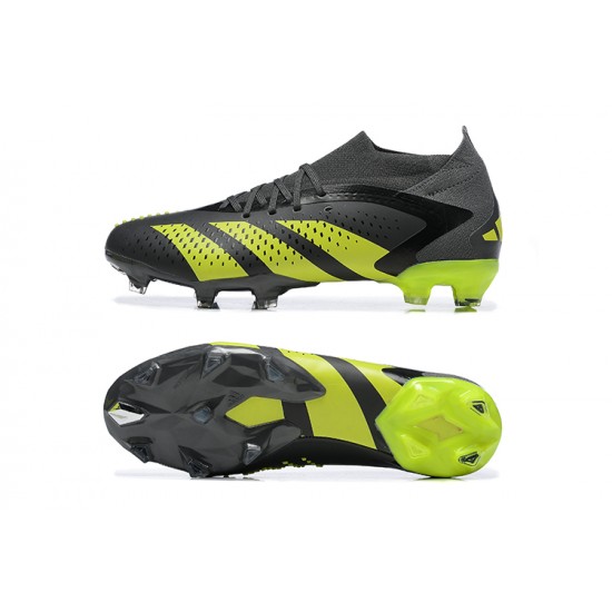 Cheap Adidas Predator Accuracy FG Soccer Shoes Black Yellow Sale