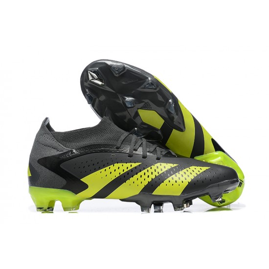 Cheap Adidas Predator Accuracy FG Soccer Shoes Black Yellow Sale