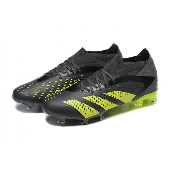 Cheap Adidas Predator Accuracy FG Soccer Shoes Black Yellow Sale