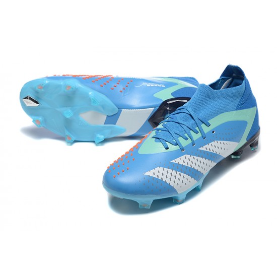 Cheap Adidas Predator Accuracy FG Soccer Shoes Blue Grey Sale