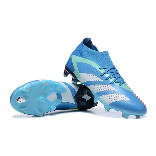 Cheap Adidas Predator Accuracy FG Soccer Shoes Blue Grey Sale