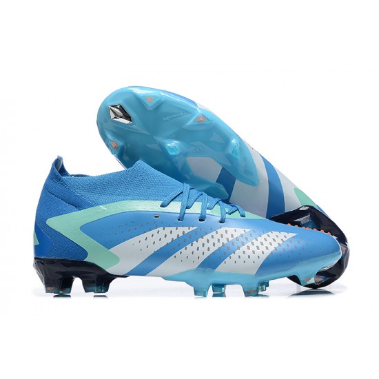 Cheap Adidas Predator Accuracy FG Soccer Shoes Blue Grey Sale