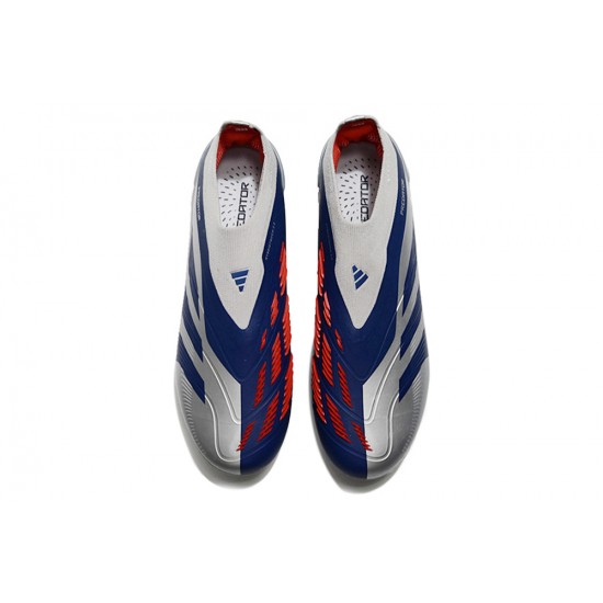 Cheap Adidas Predator Accuracy FG Soccer Shoes Silver Blue Red Sale