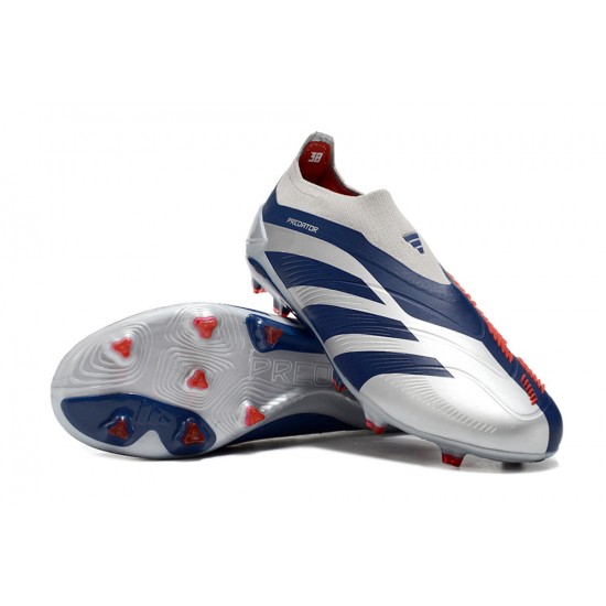 Cheap Adidas Predator Accuracy FG Soccer Shoes Silver Blue Red Sale