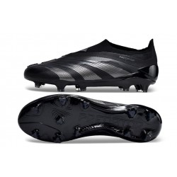 Adidas Predator Elite Laceless Boost FG All-Black Low Soccer Shoes