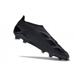 Adidas Predator Elite Laceless Boost FG All-Black Low Soccer Shoes