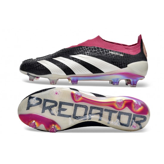 Cheap Adidas Predator Elite Laceless Boost FG Beige/Black Win-Red Low Soccer Shoes Sale