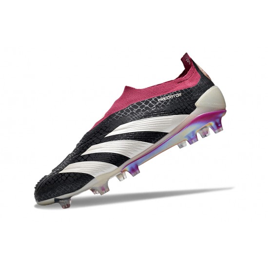 Cheap Adidas Predator Elite Laceless Boost FG Beige/Black Win-Red Low Soccer Shoes Sale