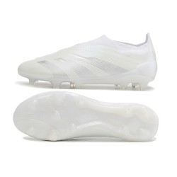 Adidas Predator Elite Laceless Boost FG Beige/Silver Low Soccer Shoes