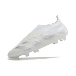 Adidas Predator Elite Laceless Boost FG Beige/Silver Low Soccer Shoes