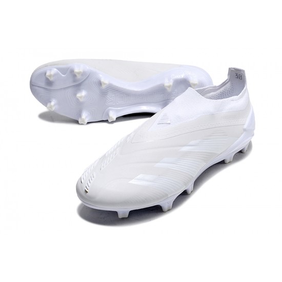 Cheap Adidas Predator Elite Laceless Boost FG Beige/White Low Soccer Shoes Sale