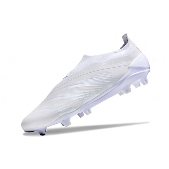 Cheap Adidas Predator Elite Laceless Boost FG Beige/White Low Soccer Shoes Sale