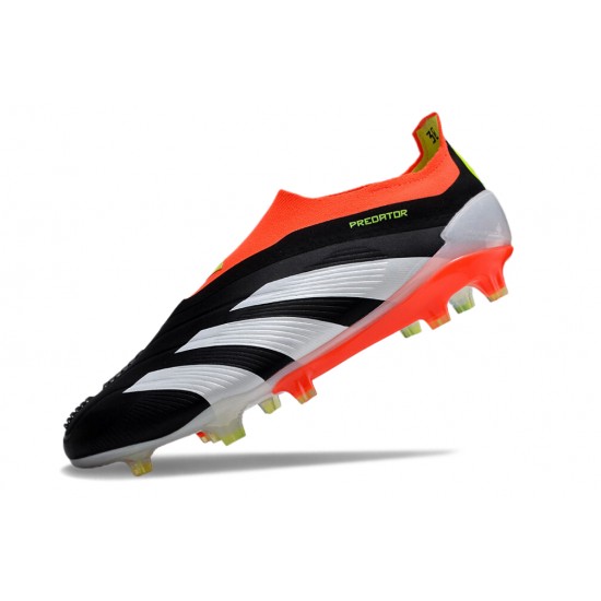 Cheap Adidas Predator Elite Laceless Boost FG Grey/Black/Orange Low Soccer Shoes Sale