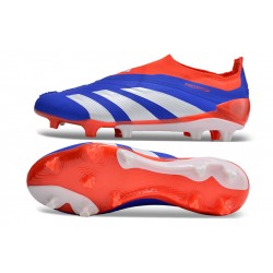 Adidas Predator Elite Laceless Boost FG Orange Silver Blue Low Soccer Shoes