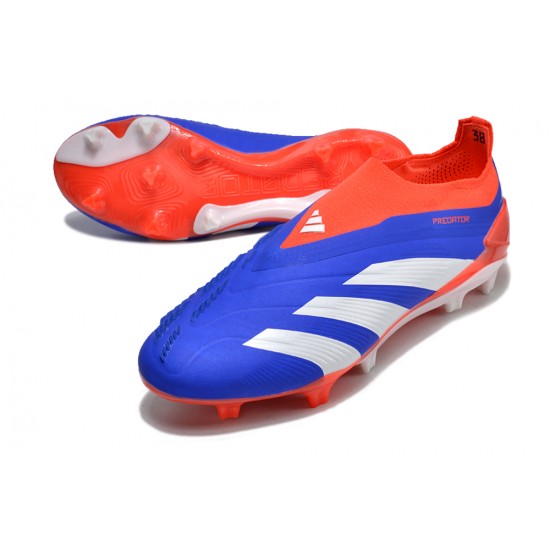 Cheap Adidas Predator Elite Laceless Boost FG Orange Silver Blue Low Soccer Shoes Sale