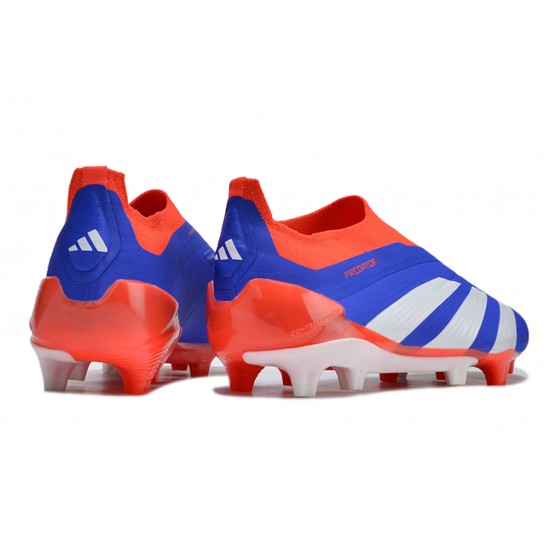 Cheap Adidas Predator Elite Laceless Boost FG Orange Silver Blue Low Soccer Shoes Sale