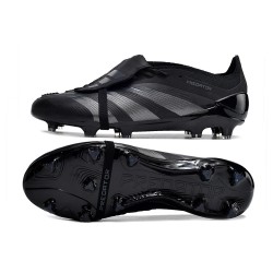 Adidas Predator Elite Tongue FG Black Silver Low Soccer Shoes