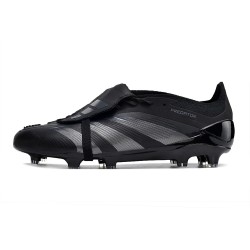 Adidas Predator Elite Tongue FG Black Silver Low Soccer Shoes